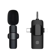 3In1 Wireless Microphone for Iphone Android Cameras Wireless Microphone for Interviews Vlog Noise Cancelling Lavalier Microphone