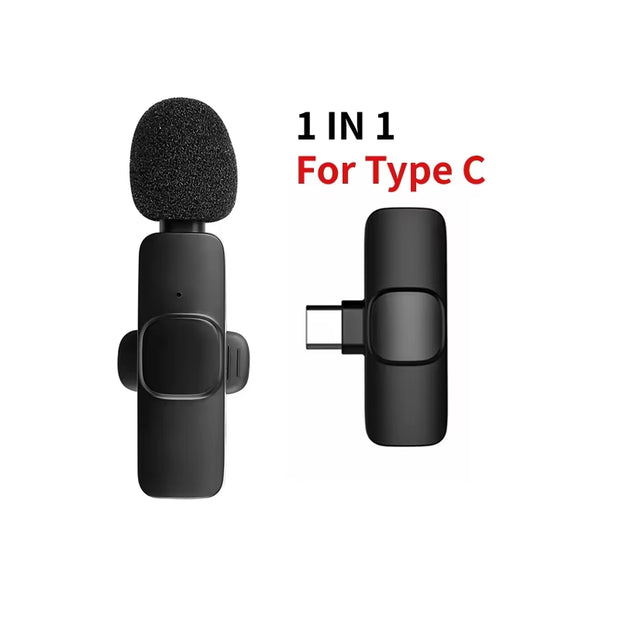 3In1 Wireless Microphone for Iphone Android Cameras Wireless Microphone for Interviews Vlog Noise Cancelling Lavalier Microphone